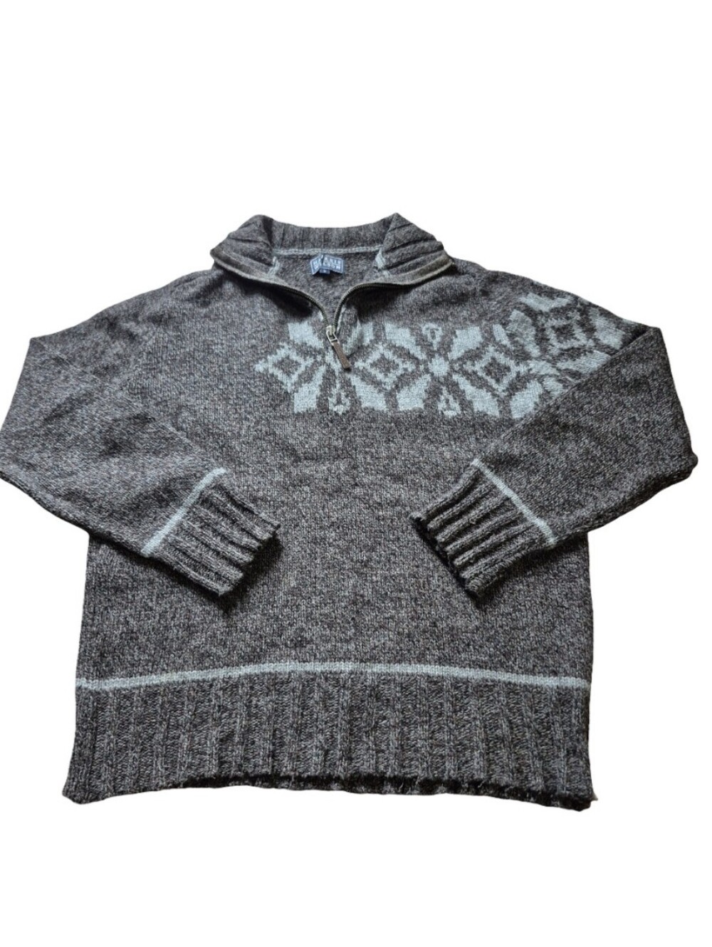 Harris Wilson Mens Quarter Zip Sweater 80% Lambswool Size Small